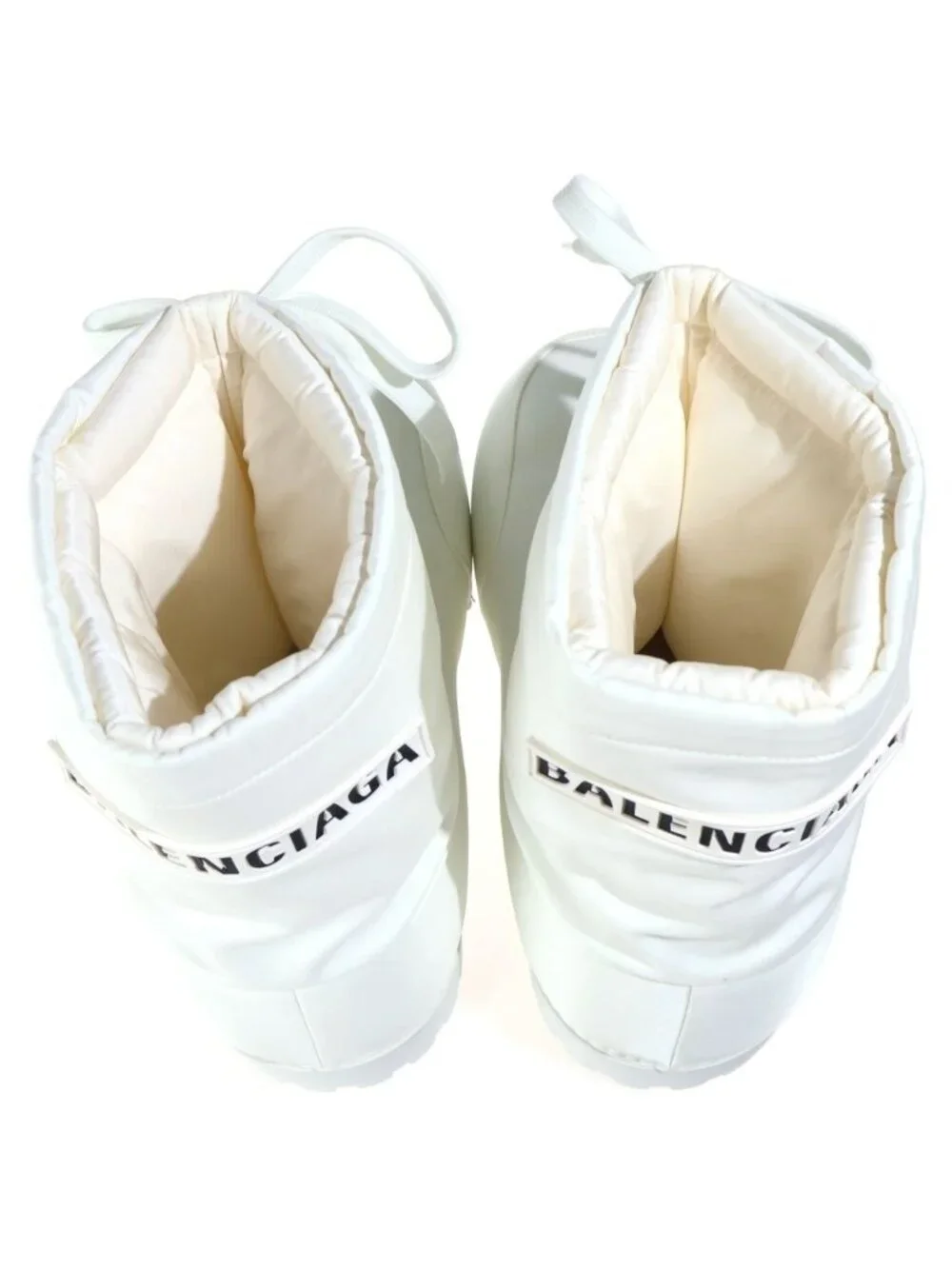 Balenciaga Alaska Logo Design Nylon Boots White